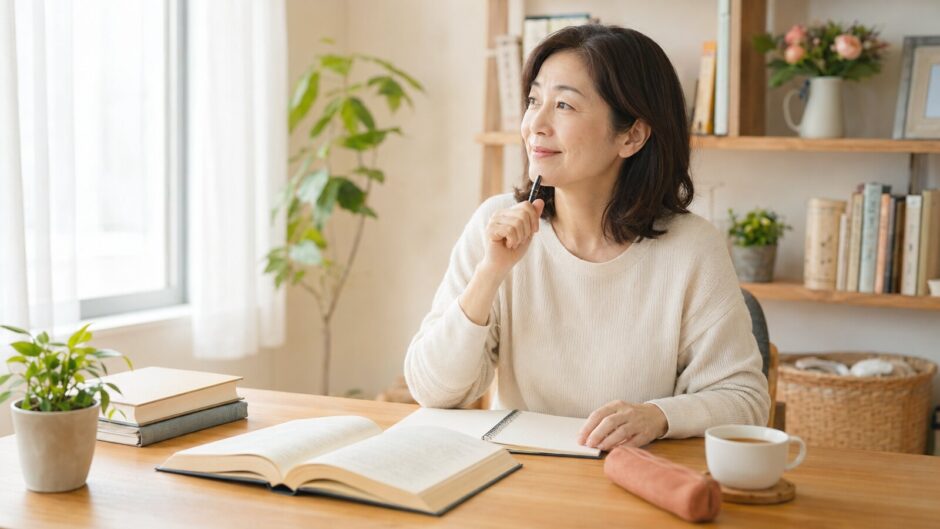 自宅で英語の学び直しを始める大人初心者女性