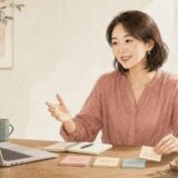 基本文法を使って英会話を練習する大人女性