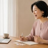 口語英語を声に出して学ぶ大人女性