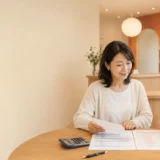 英会話教室の入会金や受講料を含む総額について相談する大人女性