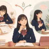 受験勉強と英会話レッスンの違いを考える女子高校生