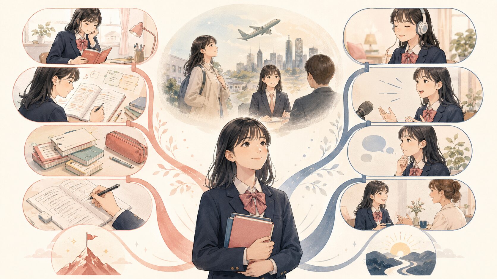 読む・書く受験勉強と聞く・話す英会話練習を将来につなげる高校生