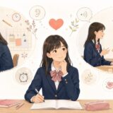 学校の英語学習と英会話レッスンを比べて考える女子中学生