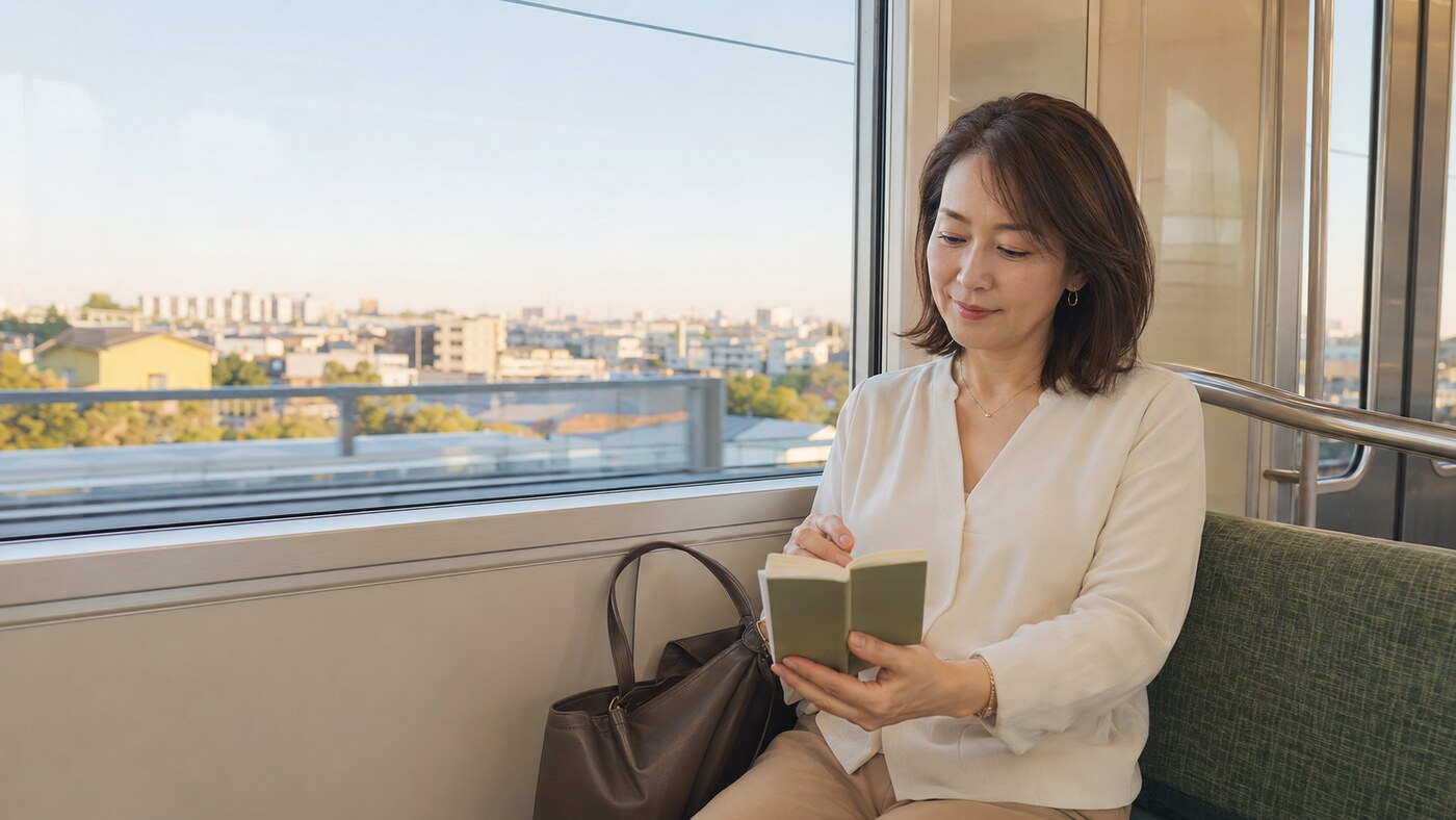 田園都市線で駒沢大学から二子玉川の英会話教室へ通う大人女性