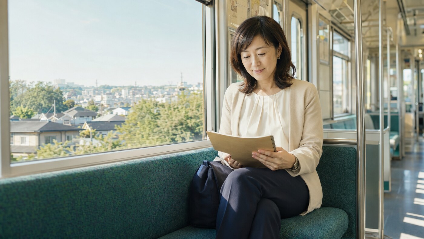 田園都市線で長津田から二子玉川の英会話教室へ通う大人女性