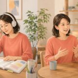 ラジオ英会話を聞いた後、学んだ表現を会話で使う大人の初心者