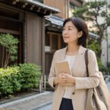 人形町の街で英会話の学び直しを考える大人女性