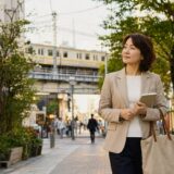 荻窪の街を歩く英会話の学び直しを考える大人女性