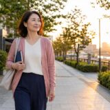 世田谷区から二子玉川の英会話教室へ向かう大人女性