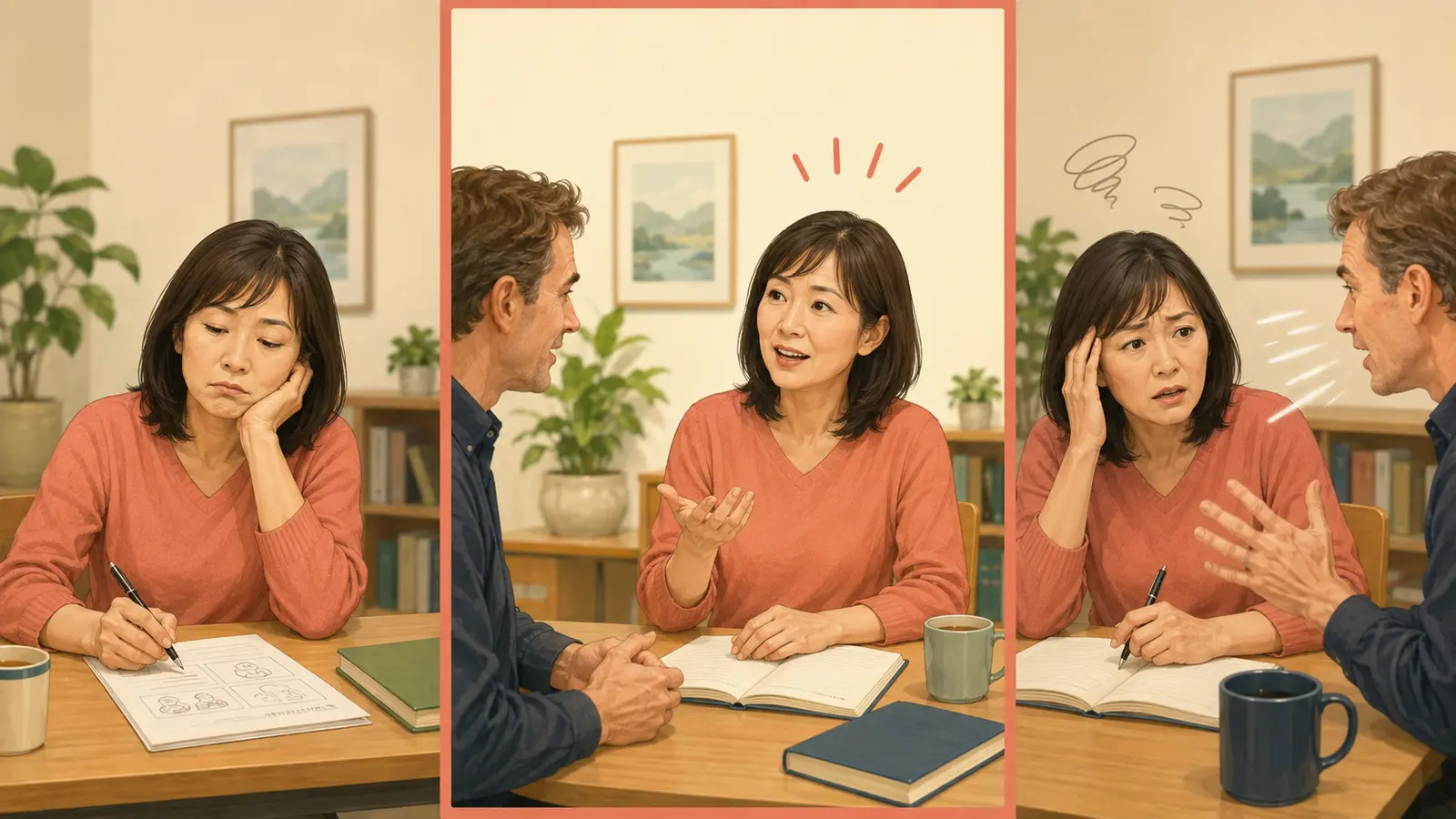 簡単すぎる・ちょうどよい・難しすぎる英会話レッスンの比較