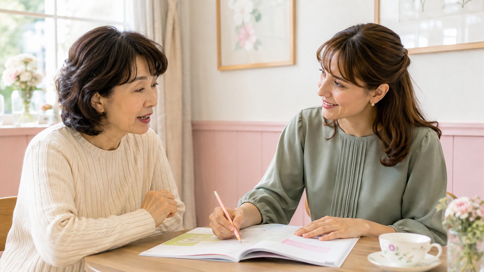 英会話講師と英文を短く区切って音読する大人初心者