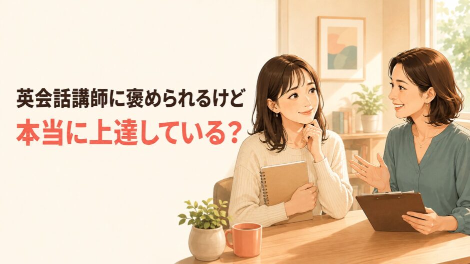英会話講師に褒められても上達を実感できない初心者