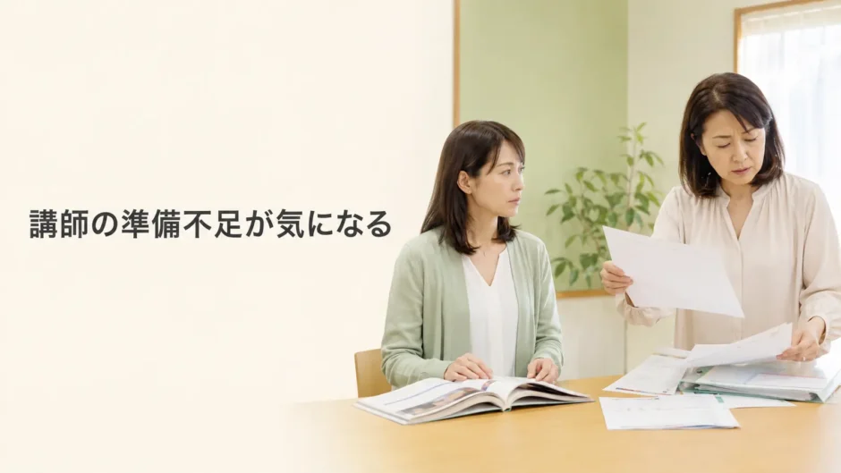 英会話講師のレッスン準備不足が気になる受講者