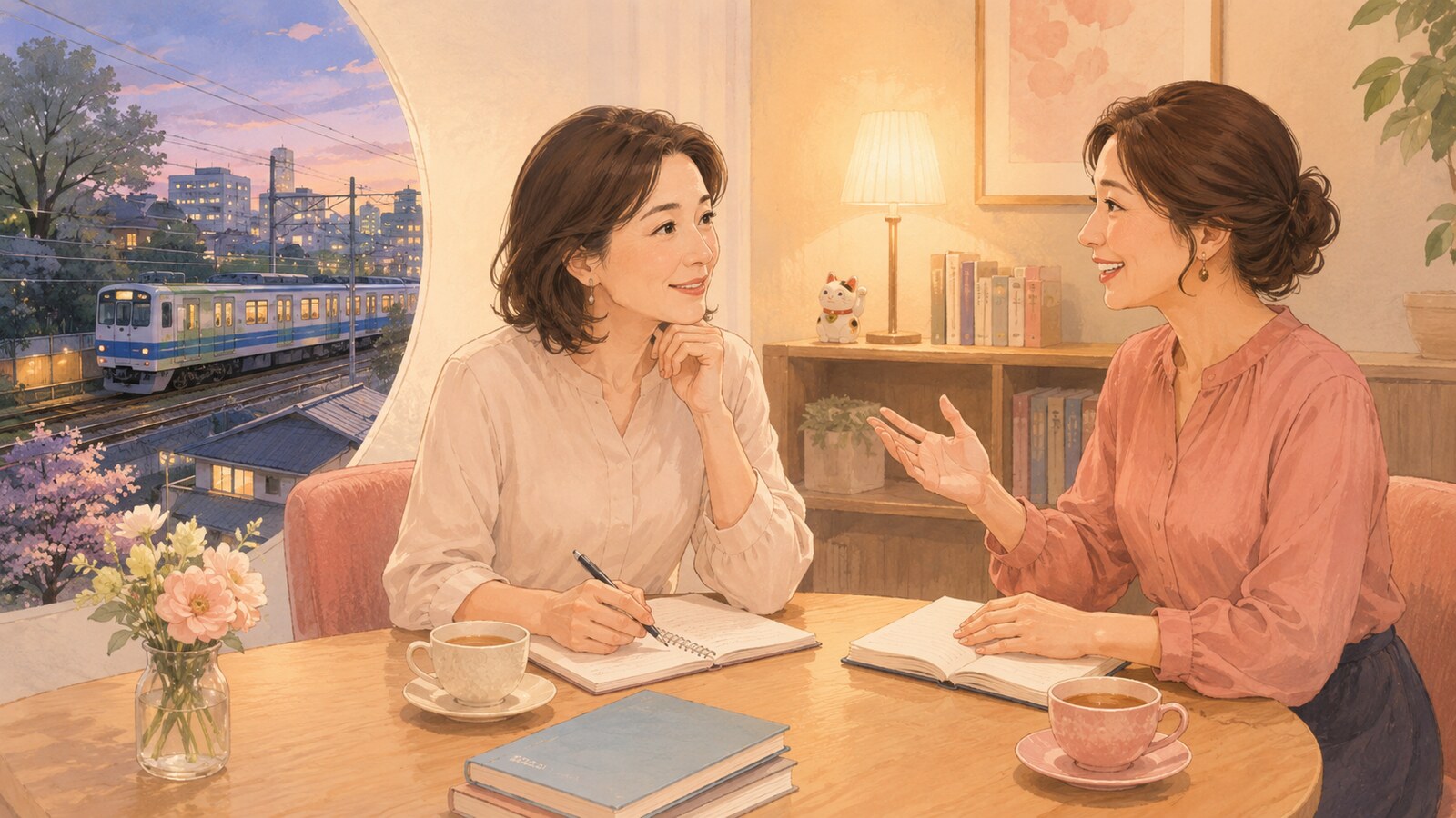 新宿でマンツーマン英会話を受け小田急線で豪徳寺へ帰る大人女性