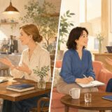 個人講師の英会話と英会話スクールを比較する女性