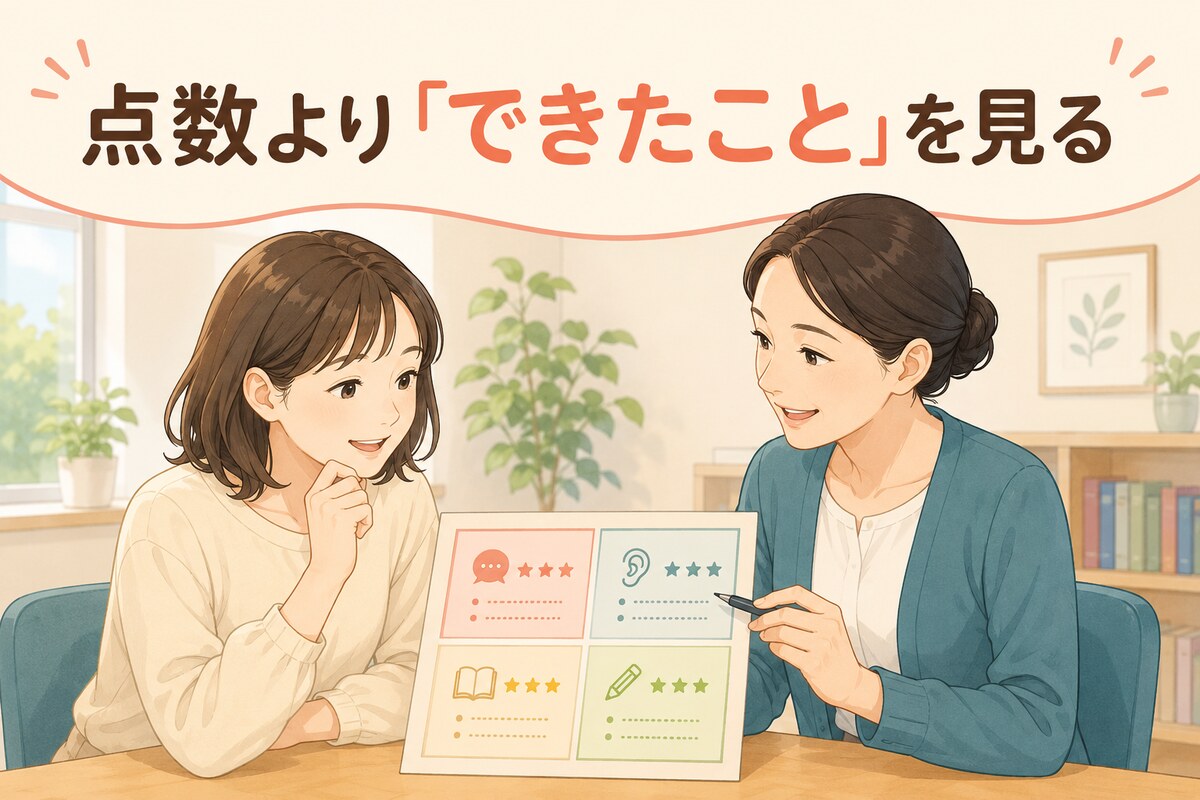 英会話のレベルチェックを点数だけでなくできたことから振り返る初心者