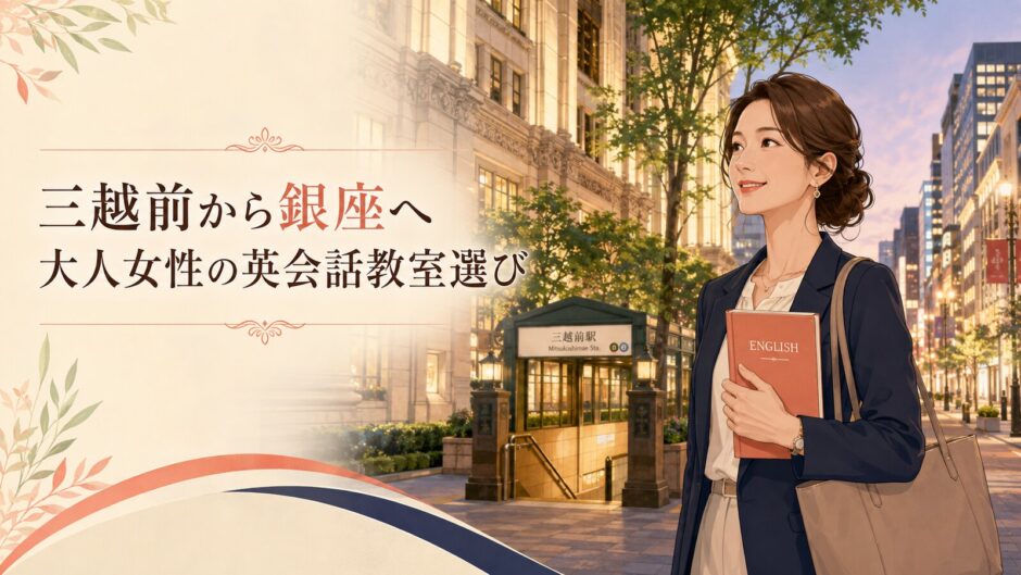 三越前から銀座へ通う大人女性の英会話教室選び