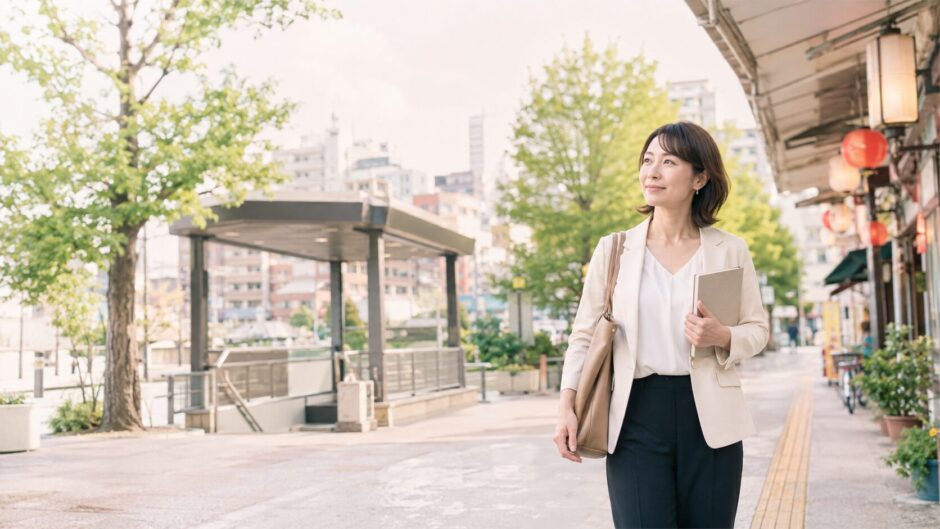 台東区から都心の英会話教室へ通う大人女性