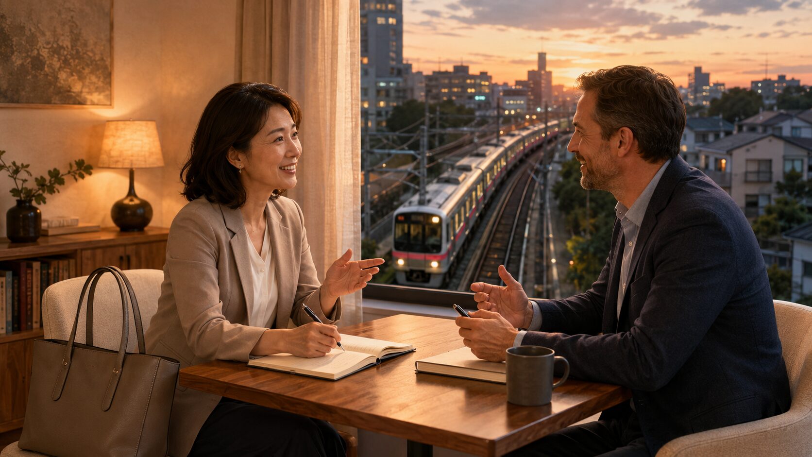 新宿でマンツーマン英会話を受けて京王線でつつじヶ丘へ帰る大人女性