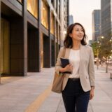八重洲で働き銀座の英会話教室へ歩いて通う大人女性