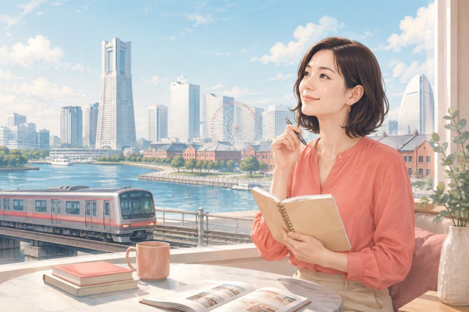 横浜市で英会話教室を探す大人女性のイメージ